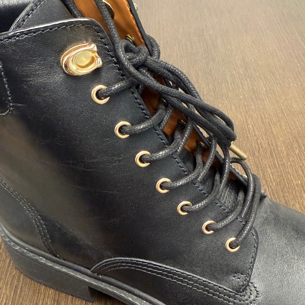 COACH Women’s Lorimer (G5293) Black Leather Ankle Boots Size 7.5 B - Picture 11 of 13